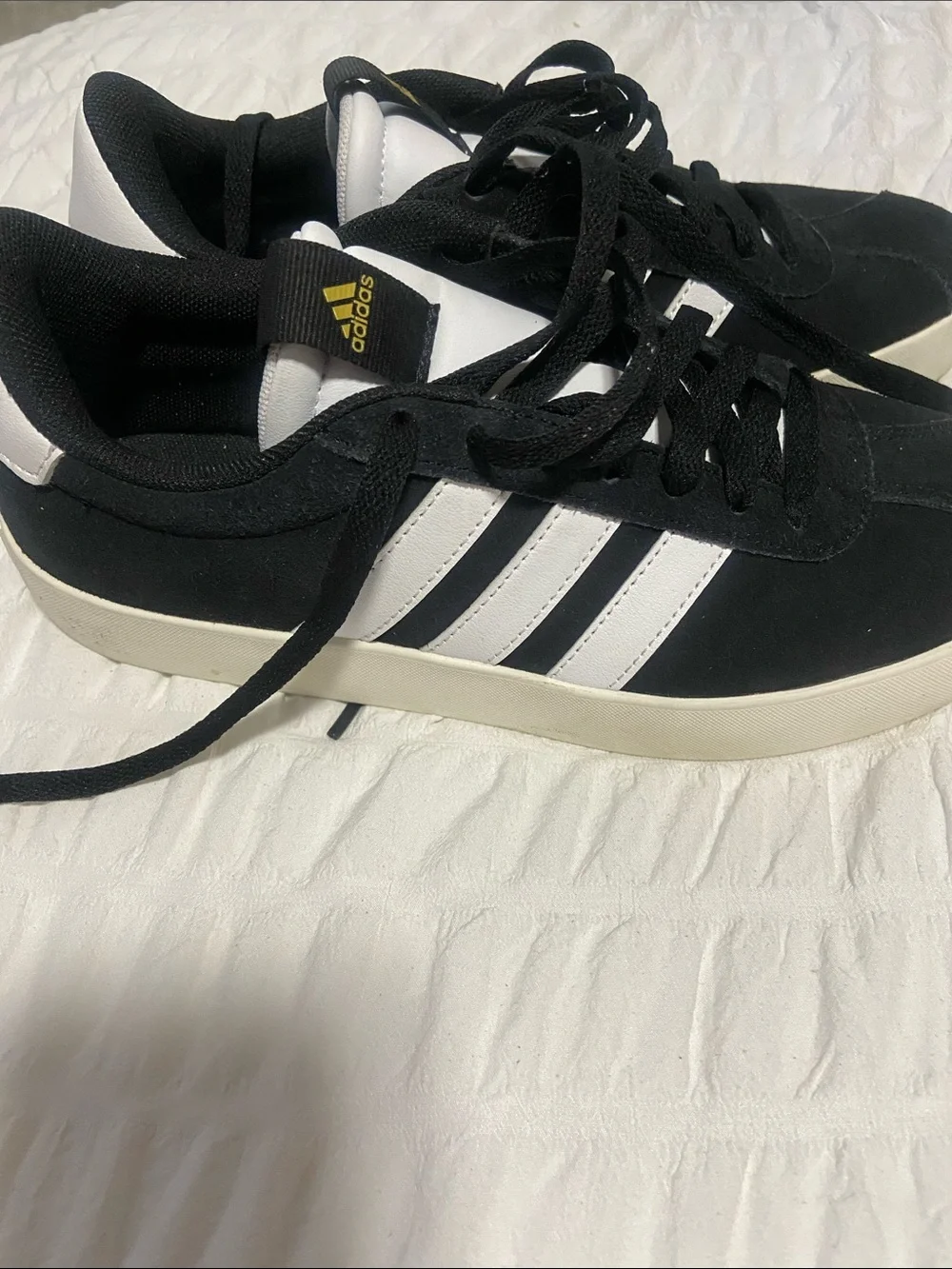 adidas Black & White Low-Profile Retro Sneakers-never worn